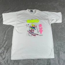 Vintage Sking Nut Shirt Mens XL Single Stitch 90s Etroy Enterprises Mo Nut Ski