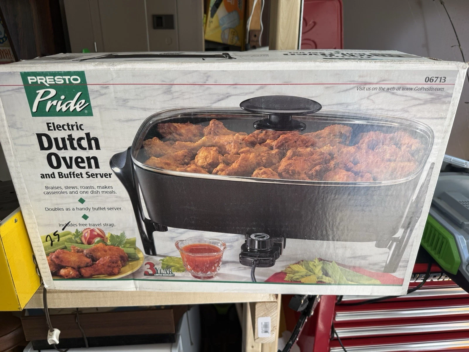 Vintage Presto Pride Electric Dutch Oven and Buffet Server 06713 New