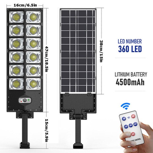 Solar Street Light Motion Sensor Commercial Outdoor Dusk To Dawn Huge Road Lamps - Picture 15 of 16