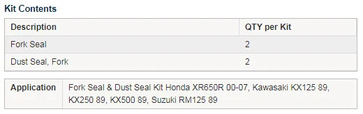 Kit de sellado de aceite y polvo de horquilla 46x58 para Suzuki RM125 1989 Foto 4 de 4