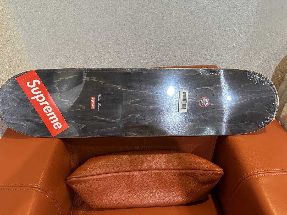 Supreme Bling Box Logo Gold Skate Deck Skateboard SS22 Size Supreme Bling Box Logo Gold Skate Deck Skateboard SS22 Size
