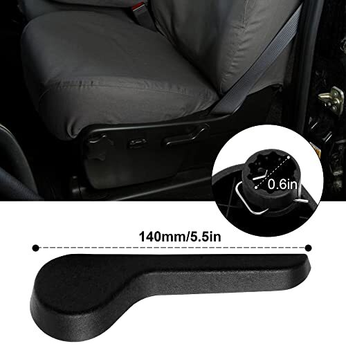 Passenger Side Seat Recline Lever For 97-04 C5 Corvette - Right Hand Black Plastic Handle