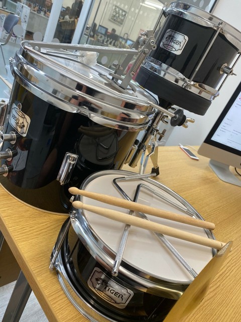 tiger 3 piece junior drum kit