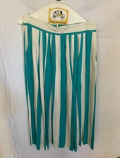 Norton & Co Teal and White Striped Skirt