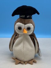 RARE TY Beanie Baby Wise the Owl Class of 1998 with errors mint