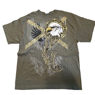 Delta Pro Weight T-Shirt Men's XL Green Animal Planet Bald Eagle y2k Deadstock