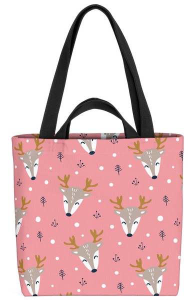 Winter Reh Rosa Tasche Rentier Hirsch Wald Tiere Zoo Weihnachten Nikolaus Natur-image