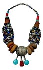Handmade  African Berber Moroccan Amber Beaded Necklace  