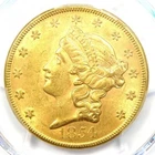 1854 Large Date Liberty Gold Double Eagle $20 Coin - PCGS AU58 - $16,500 Value!