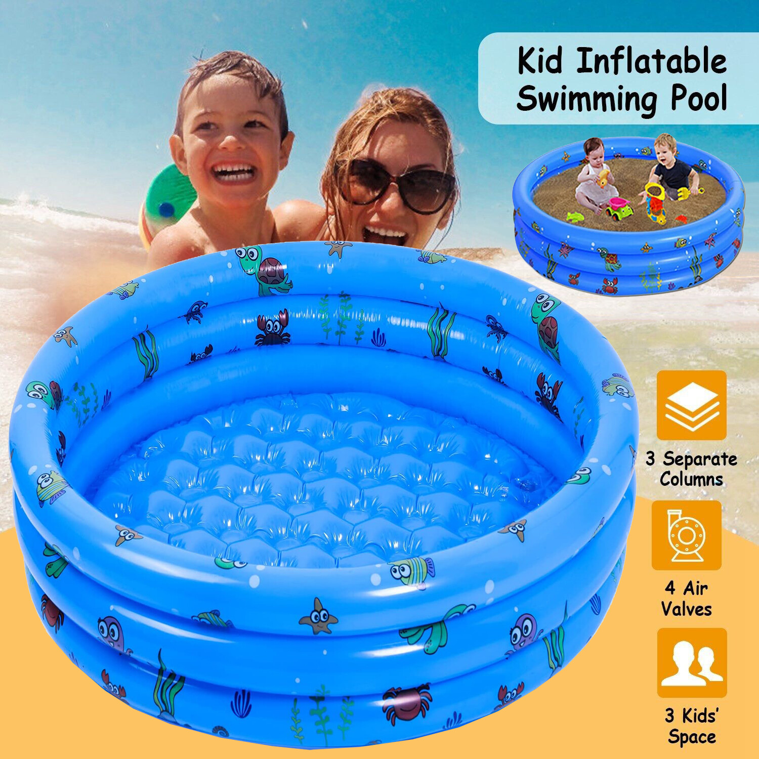 Piscina infantil inflable para bebés piscina jardín niños piscina
