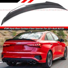 FOR 2022-2024 AUDI A3 S3 RS3 SEDAN 8Y PSM HIGHKICK CARBON FIBER TRUNK SPOILER