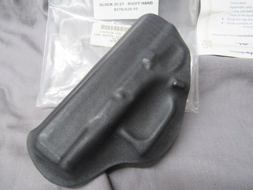The BETTY Inside the Waistband IWB Holster GLock 26/27 RH Kydex w/ Metal Clip - Picture 4 of 10