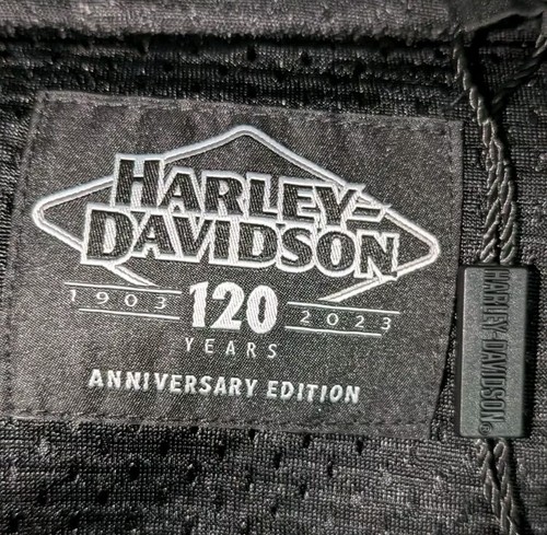 (MEN 3XL) - HARLEY-DAVIDSON 120th Anniversary Casual Moto Jacket - Black/Orange - Picture 11 of 14