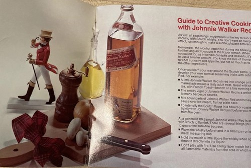 Rare Vintage Johnnie Walker Red Cookbook Recipe Booklet Pamphlet Spirited - Picture 2 of 10