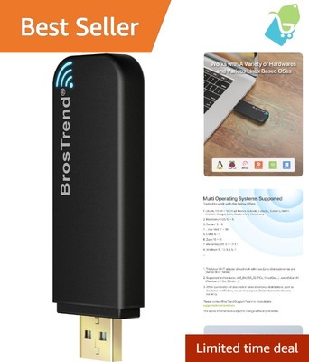 Versatile 1200Mbps Linux USB WiFi Adapter - Supports Multiple Operating Systems