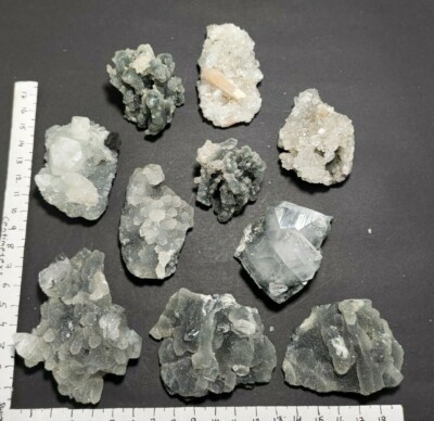 superior lot of stunning raw druzy chalcedony crystal mineral specimen 1246