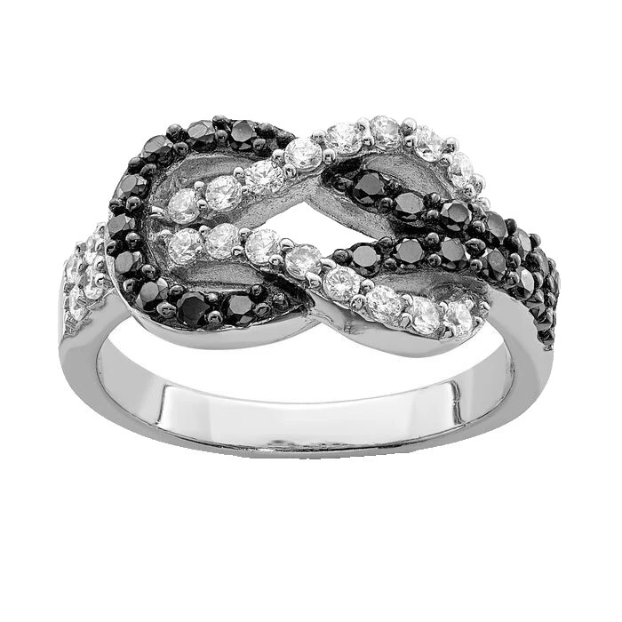 Black Cubic Zirconia Fashion Rings