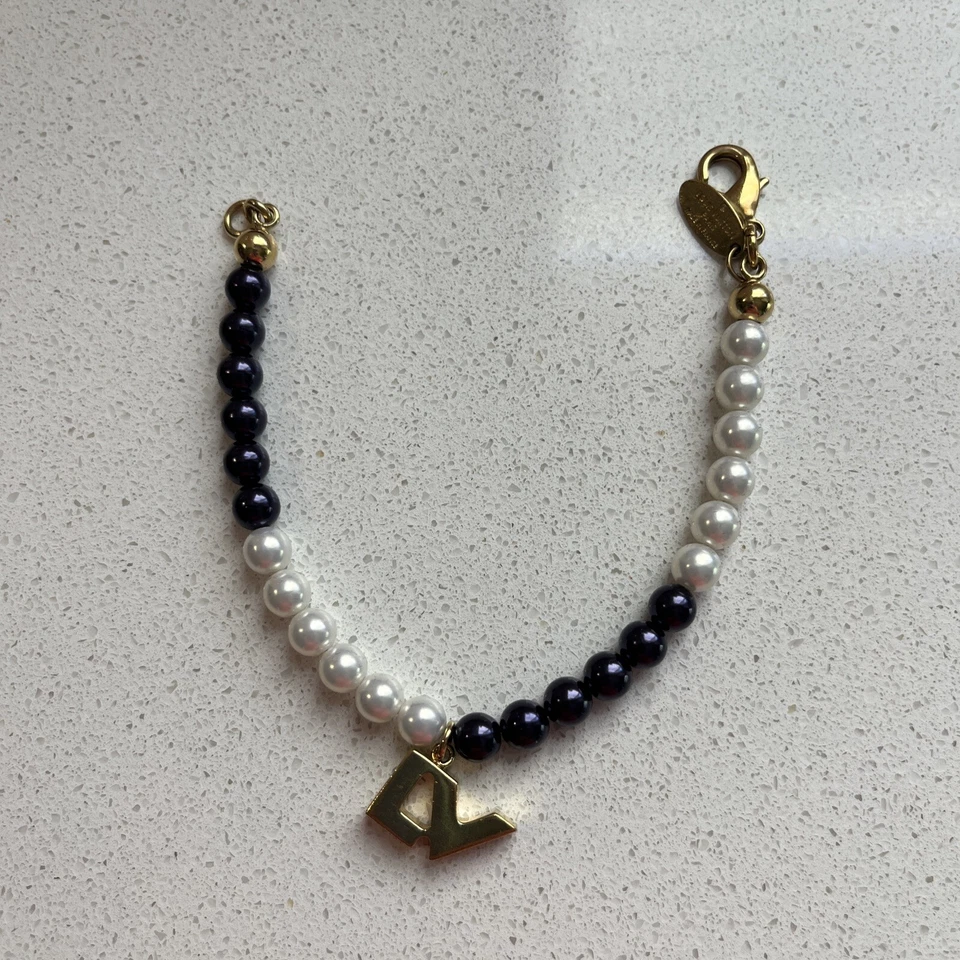 OFERTA❣️ ❤️ LOUIS VUITTON LV Pulsera Perla Mujer Blanco Azul Dorado Foto 2 de 4