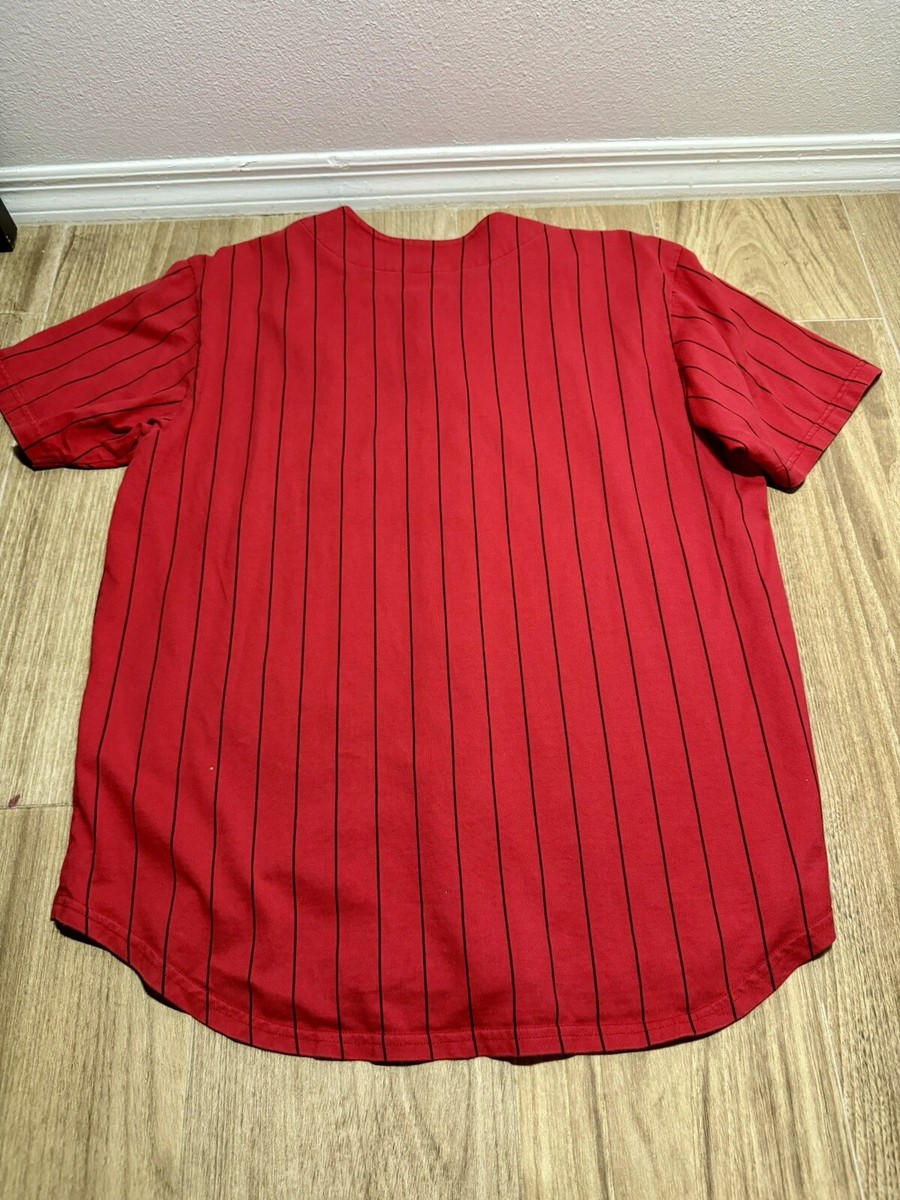 RARE 2019 SUPREME LOVE HATE BASEBALL JERSEY RED FW19 Size Medium