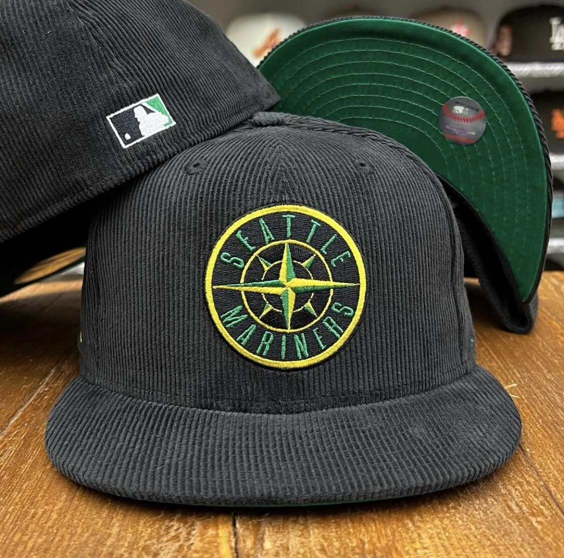 Corduroy NEW ERA 59Fifty SEATTLE MARINERS 40TH STONEY STONE ISLAND Size 7  1/4