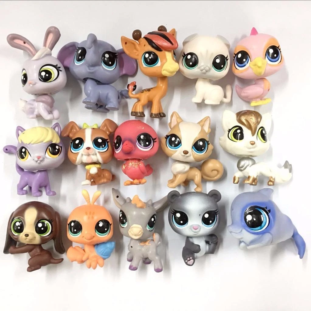 Random Pick Different 5PCS Littlest Pet Shop LPS Animal Cat Figure Kids  Xmas Toy