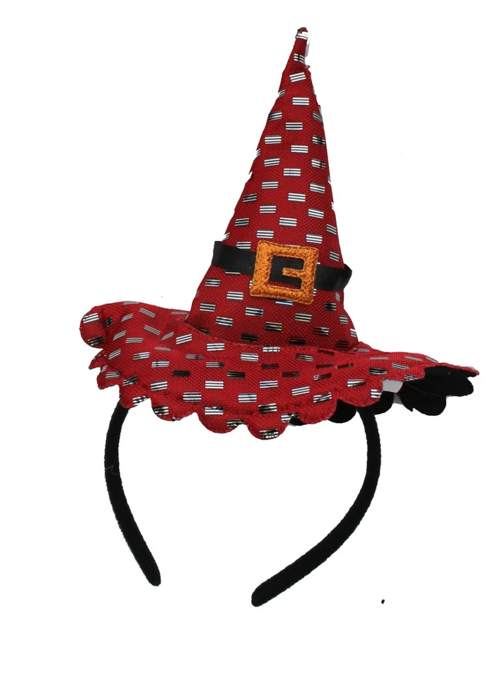 Mini diadema sombrero de bruja de 7", cosplay tela adornada brillante, 4 colores disponibles Foto 4 de 4