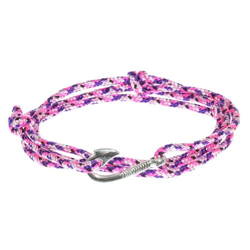 Nylon verstellbares Wickelarmband mit maritimem Themenverschluss Anker oder Fischhaken - Bild 36 von 126