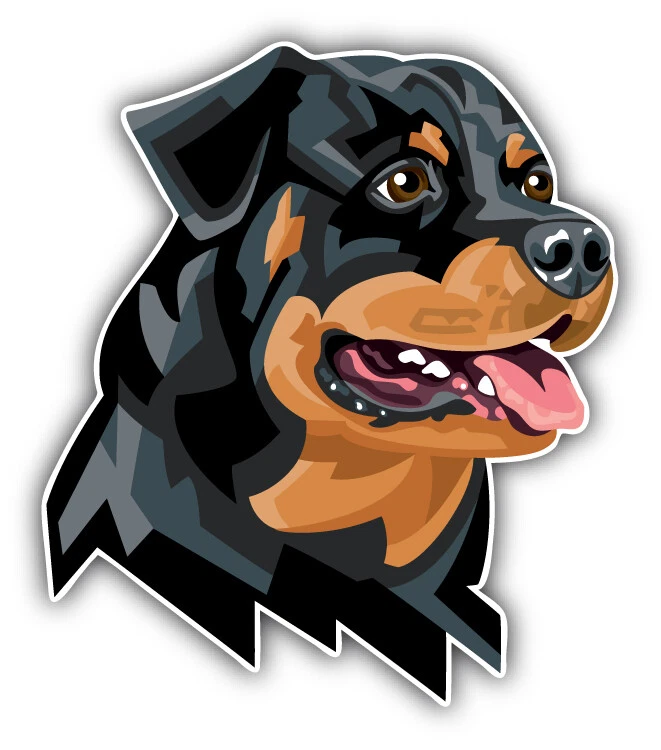 Rottweiler top bumper stickers