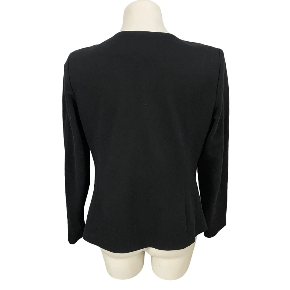 Blazer Mossimo Mujer Grande Negro Tejido Chaqueta Oficina Informal Trabajo Rock Gótico Foto 2 de 4