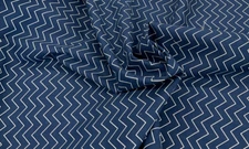 DEAR STELLA DESIGNS #137 ZIG ZAG-NAVY BLUE- BY THE YARD