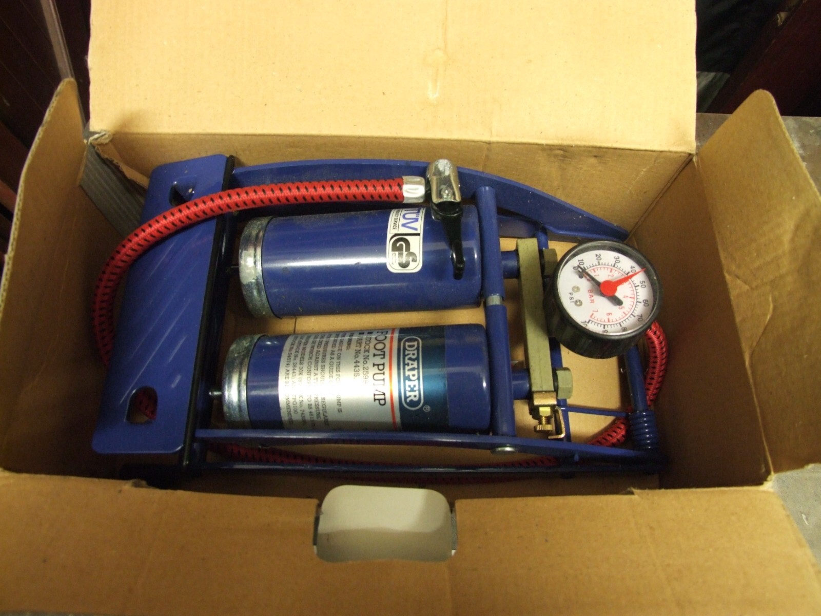 Draper Foot Pump Double Barrel eBay