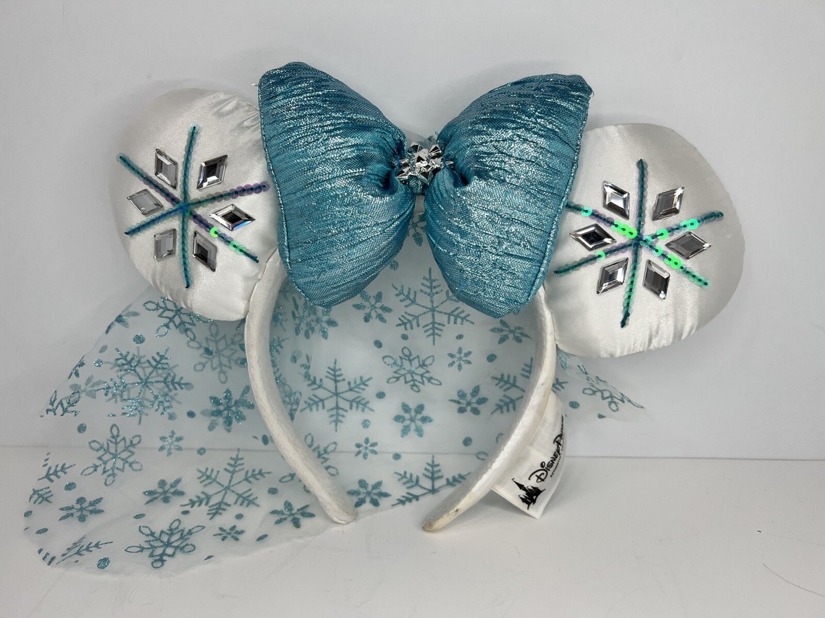 Disney Parks Frozen Elsa Ears Headband with Veil Disney Parks Frozen Anna Elsa Loungefly Ears Headband  main image 3