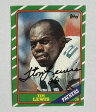Tim Lewis 1986 Topps IP AUTO AUTOGRAPH #223 Green Bay Packers Tim Lewis 1986 Topps IP AUTO AUTOGRAPH #223 Green Bay Packers