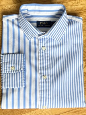 Polo Ralph Lauren Women's Relaxed-Fit Blue Striped Poplin Fun