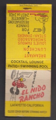 El Nido Rancho Lafayette California CA Matchbook