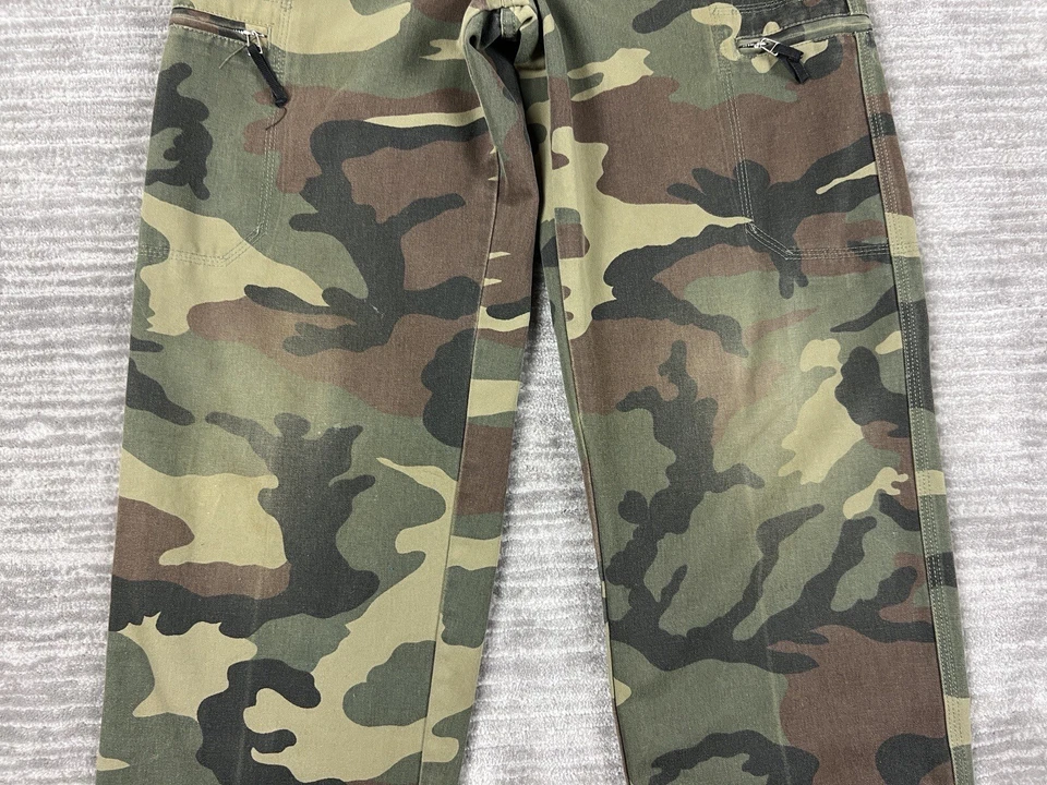 Pantalones Faded Glory Niños 16 Verde Camuflaje Camuflaje Carga Cremallera Foto 4 de 4