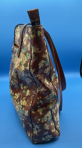 New Patricia Nash 10th Anniversary Zancona Leather Floral Large Tote Bag - Picture 4 of 7