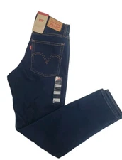 Levi's Premium Women Wedgie Fit High Rise Button Fly Jeans  27x28 DARK BLUE NWT!