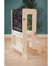 Torre Montessori 3 in 1 - Natura - Lavagna Magnetica e Convertibile in Tavolo+Se