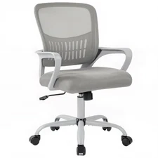 Home Office Computer Chair - Ergonomic Mid Back Desk with Lumbar Support and ...