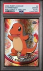 2000 TOPPS CHROME POKEMON T.V. SPECTRA #4 CHARMANDER PSA 8 MC