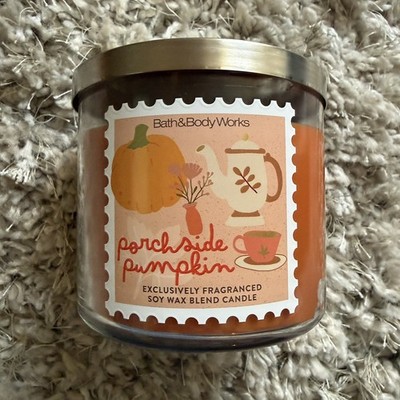 Brandneu mit Etikett Bath And Body Works Pumpkin Porchside 3-Docht-Kerze