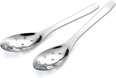 Small Slotted Spoons,Modern Stylish Thick Heavy-Weight Short Handle Stainless St