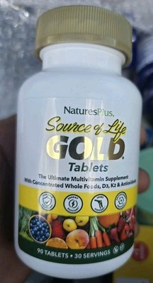 Nature's Plus Source of Life GOLD Multivitamin Mineral 90 Tablets Exp. 2029