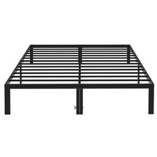 King Size Bed Frame Sturdy Metal Bed Frame Storage Space Under The Bed Black