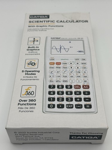 CATIGA CS121 Scientific and Engineering Calculator Beginners & Advanced White - Picture 6 of 14
