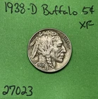 1938 D Buffalo 🦬 Indian Head Nickel 5c Xf Extra Fine
