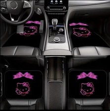 4pcs Set Hello Kitty Cute Car Blackpink Floor Mats Vehicle Carpet Non-slip Mat 4pcs Set Hello Kitty Cute Car Blackpink Floor Mats Vehicle Carpet Non-slip Mat