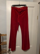 Juicy Couture Size Small Drawstring Velour Sweatpants with Pockets in Black Y2K