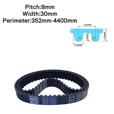 STS S8M Zahnriemen Pitch 8mm Geschlossen Antriebsriemen Breite 30mm Steuerriemen